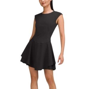 NEW...Lululemon Everlux Mesh-Back Tennis Dress in black...Size 8